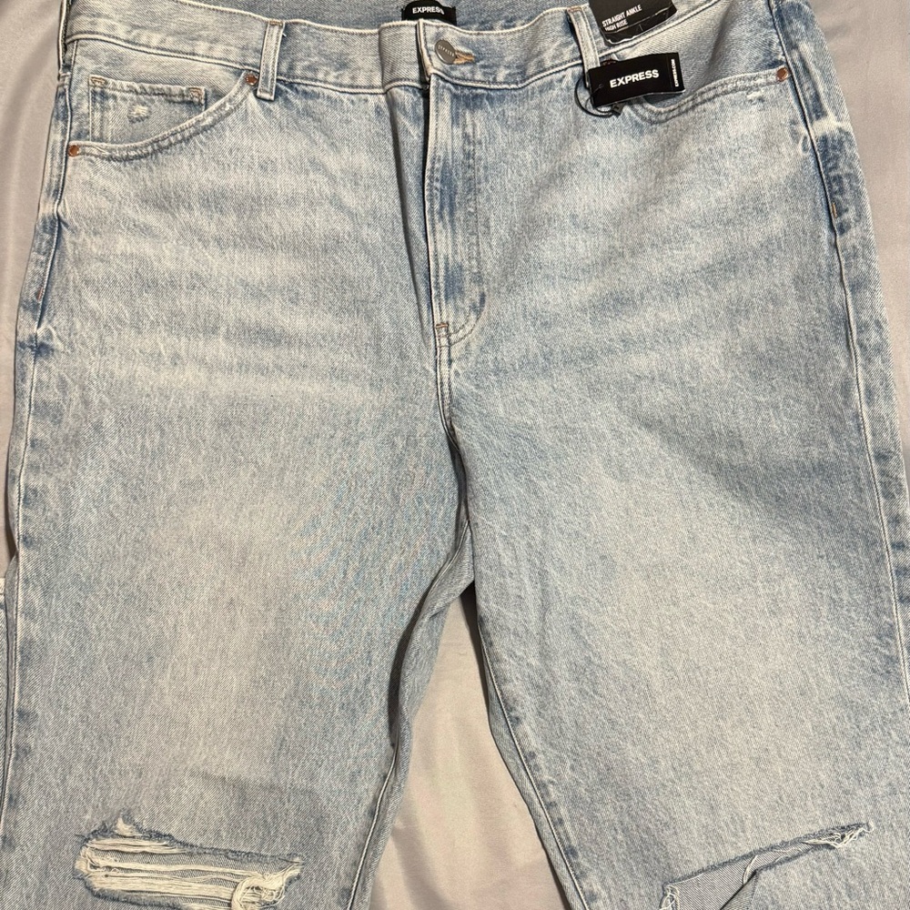 Express Light Blue Ankle Jeans